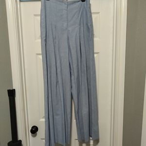 Chambray Palazzo Pants